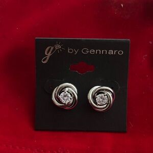 Gennaro Silver Knot Stud Earrings